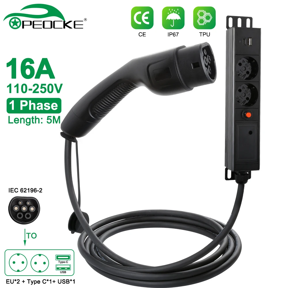 Adaptateur de prise de chargeur EV Type 2 Chargeur EVSE Femelle