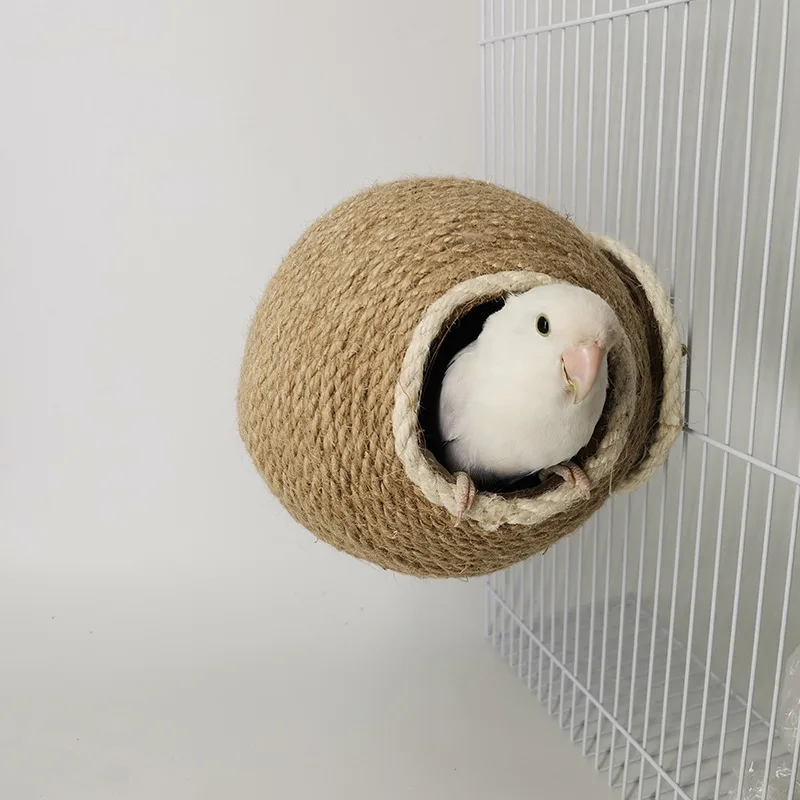Coconut Shell Bird Nest Pet Supplies Parrot Nest Tiger Skin Peony Parrot Nest Bird Cage Accessories All Natural For 