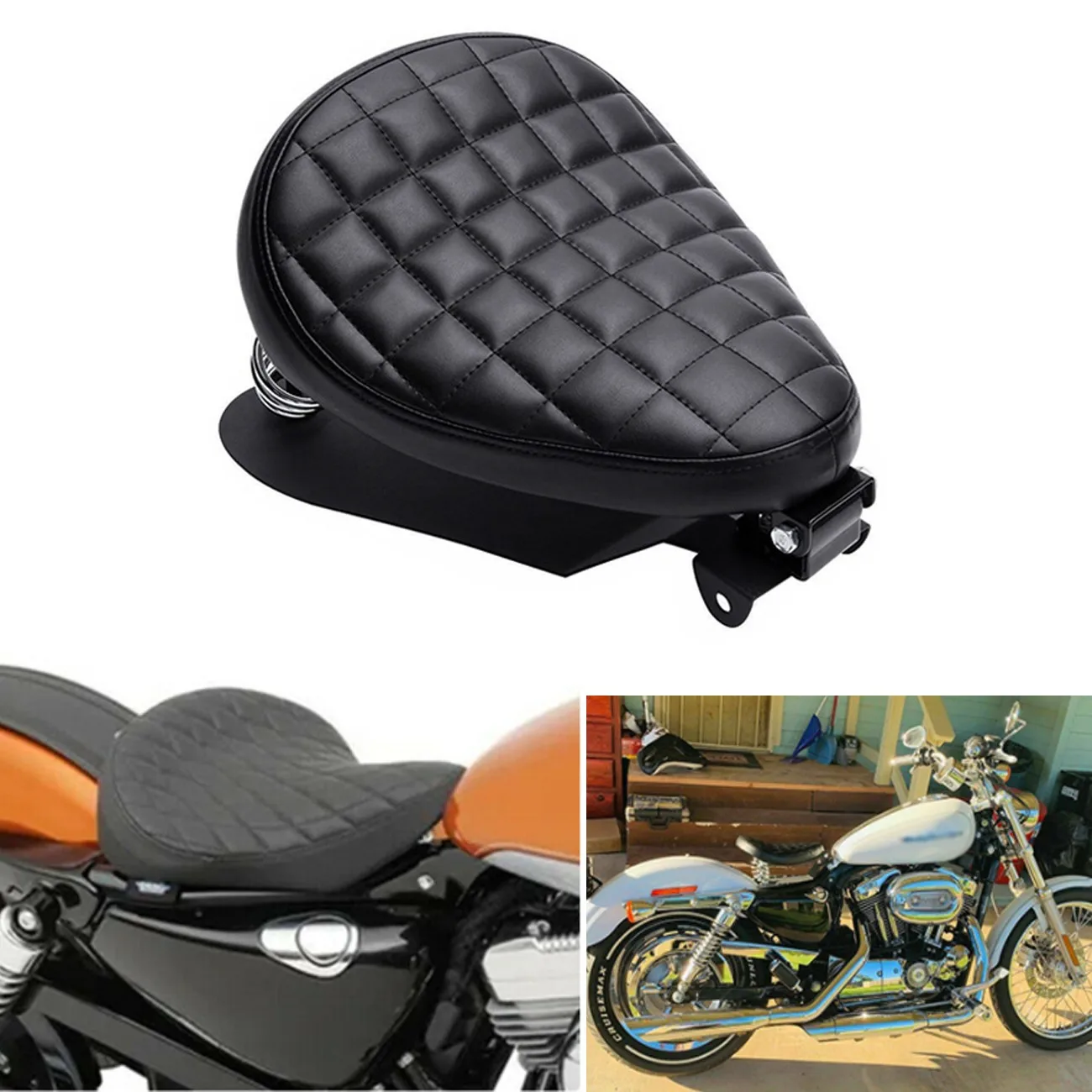 Samger Universal Moto Bobber Moto Solo Seat Chopper Sella Cuscino Vintage Per Harley Davidson Iron 883 Sportster