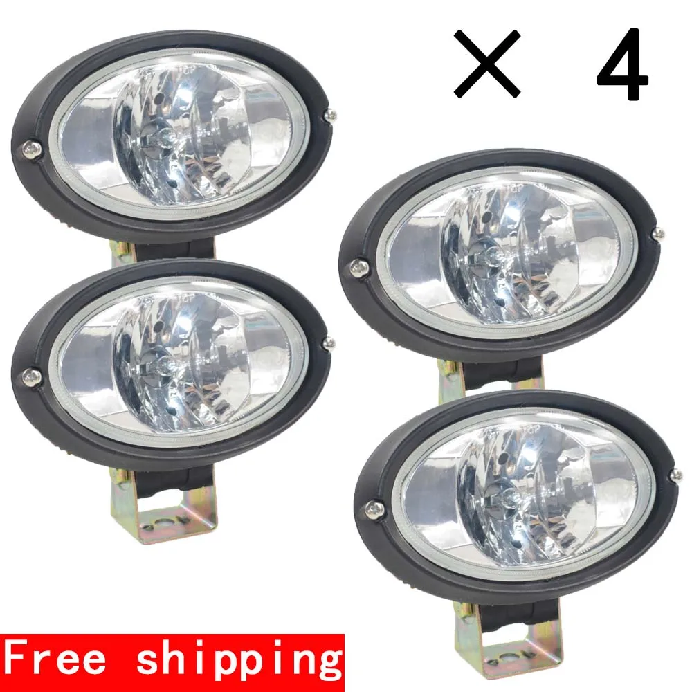 

Oval JCB Light Tractor Combine Worklamp TRUCK JOHN DEERE MASSEY FERGUSON × 4 PCS