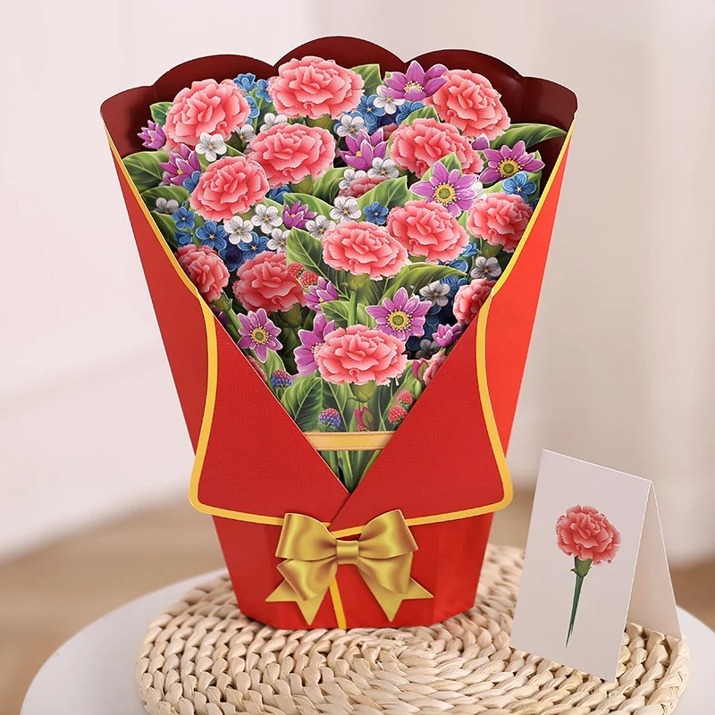 어버이날 꽃 부케업 카드, 꽃 선물, 인사 카드, C