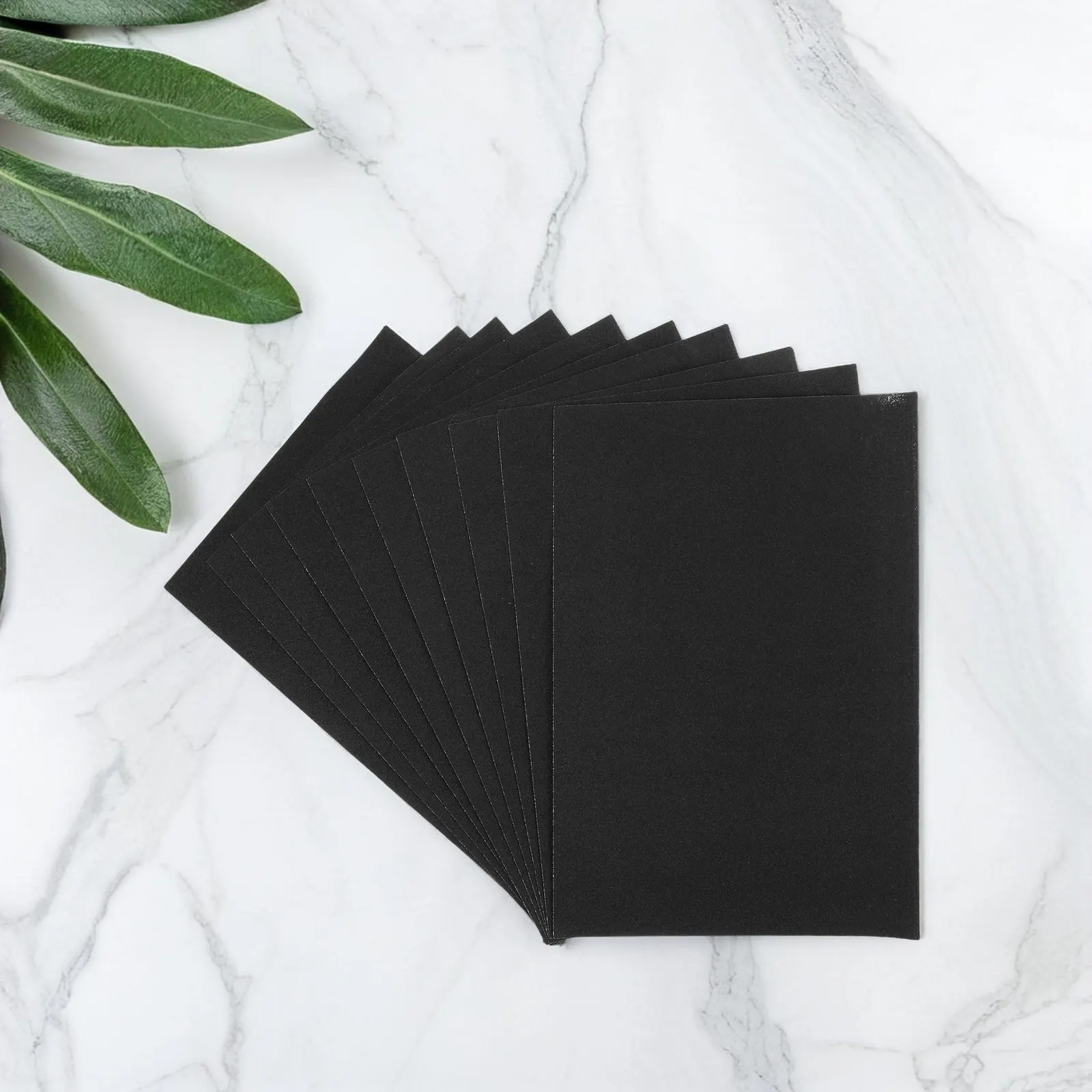 10Pcs 성인을위한 다목적 검은 색 사포 아트 페이퍼 모래 그림 오일 파스텔 드로잉 낙서 공예 프로젝트 스케치