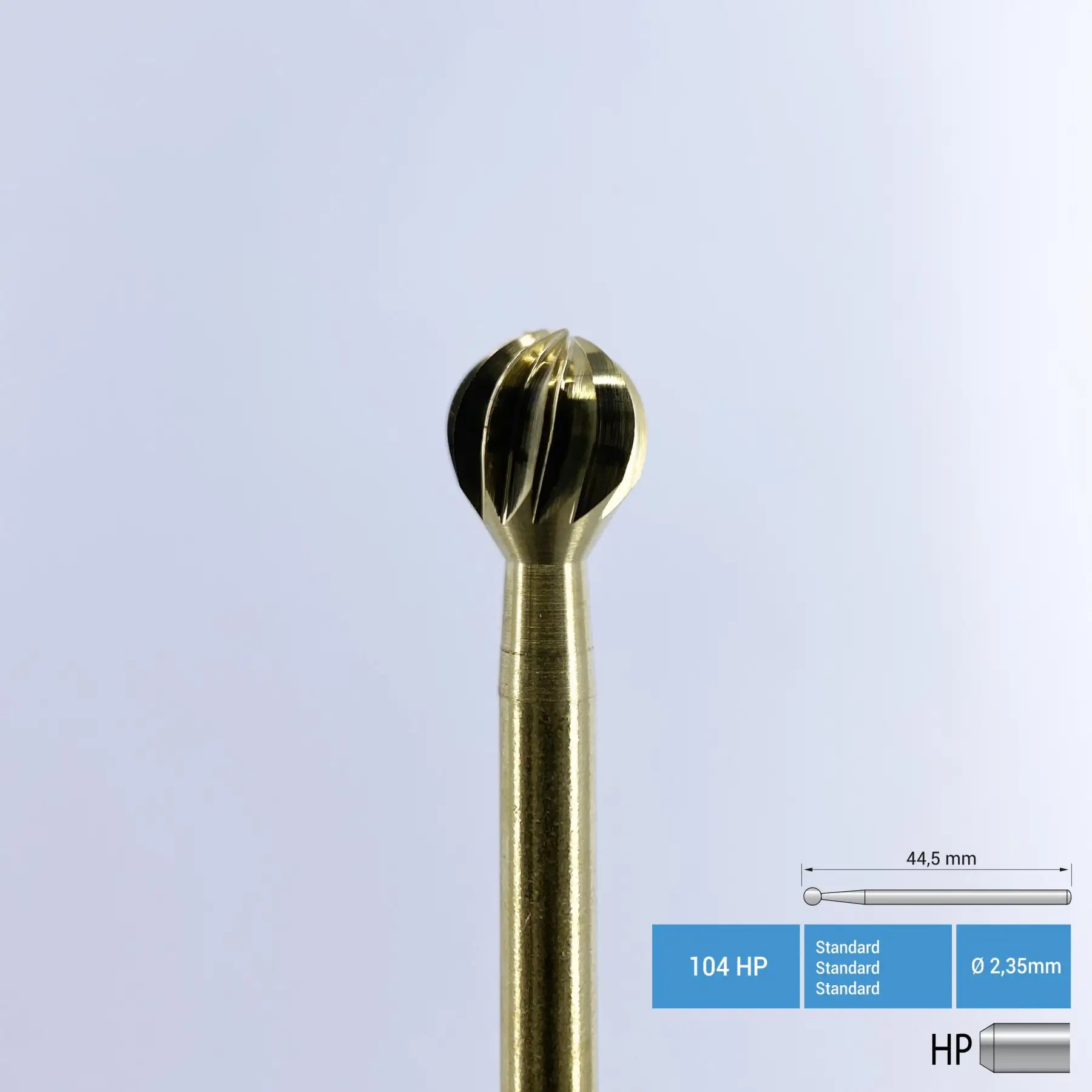 

Frank Dental - Titanyum Coated Tungsten Carbide Surgery Bur - 141 HP - for Surgery Handpiece