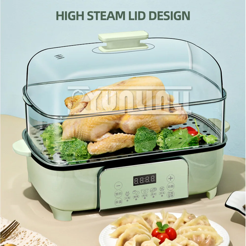 26L Electric Food Steamer Multi Cooker Household Panela Vapor Multifunctional Electric Steamer