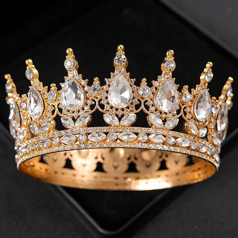 European Baroque Wedding Crown Tiaras Headpieces bridal hair accessories hair accessories For Queens and King