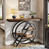 Table console Tribesigns, table d'entrée de 39,4 pouces avec plateau épais, table de canapé de couloir étroite industrielle à 4 niveaux 3