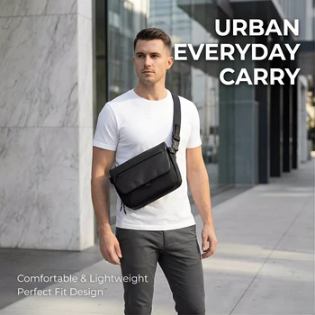 ReeYee A6 6L Large Sling Bag, Durable Cordura Waterproof Crossbody Pack, Smart Organization Anti-Theft Shoulder Bag 1