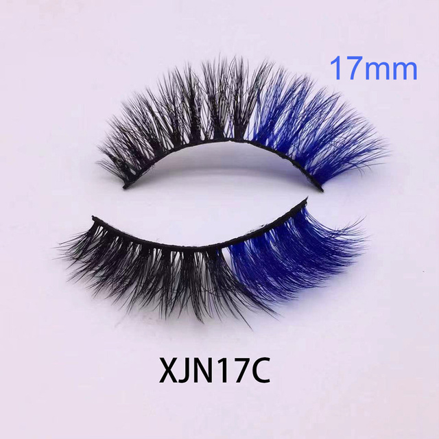 Mix Color False Lashes Ombre Natural Long Colorful Eyelashes Bulk Dramatic Makeup Fake Lash Party Colored Lashes Wholesale