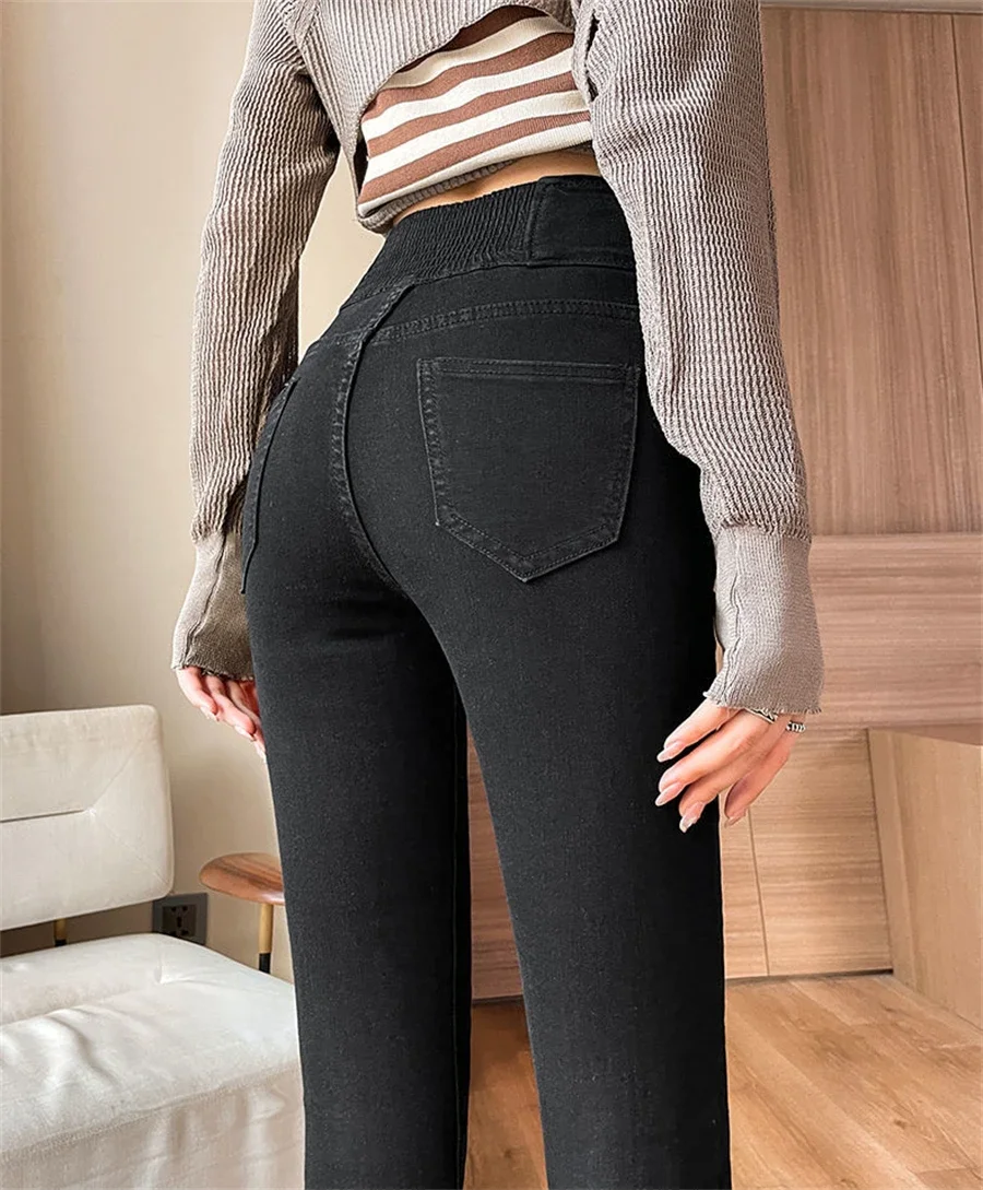 High Waist Women's Ankle-length Pencil Jeans Spring Fall Skinny Vaqueros Korean New Streetwear Denim Pant Stretch Kot Pantalones