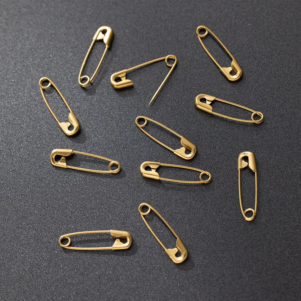 20 Stück Edelstahl Sicherheitsnadeln DIY Nähwerkzeuge Zubehör Metallnadeln Große Sicherheitsnadel Kleine Brosche Bekleidungszubehör – Detail 5