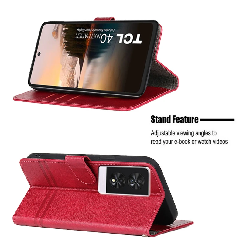 Magentic Wallet Case For TCL 40 NxtPaper 4G Phone Cover Book Stand PU  Leather Capa For Funda TCL 40 NxtPaper 4G чехол 6.7 Coque