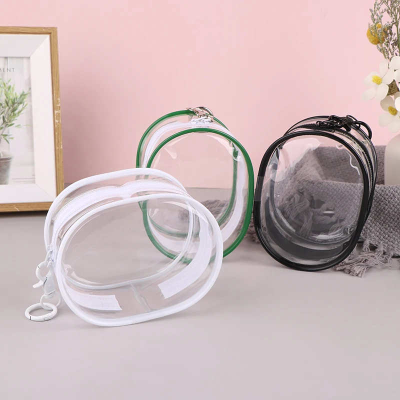 10CM Widened Version Transparent Bag Keychain Display Bag Storage Case Organizer Box Storage Pouch Wallet Toy Doll