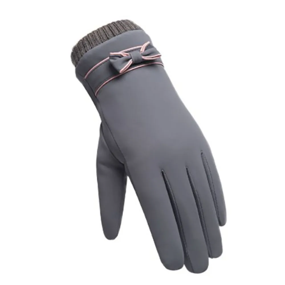 

Plush Women Waterproof Gloves Warm Waterproof Touch Screen Winter Warm Gloves Windproof Soft Lady Skin-friendly Soft Gloves