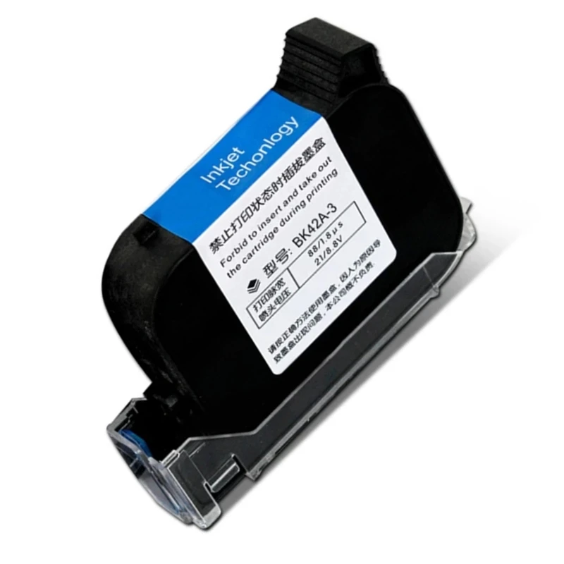 BK42A-3 Quick Drying Cartridge 12.7mm Handheld Inkjet Printer 42ml Solvent Cartridge for Unencrypted Printers
