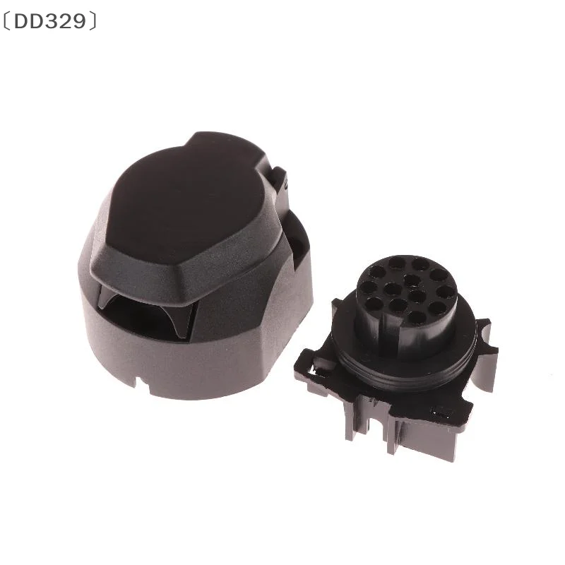 〔DD329〕Towing Socket Plug Car Accessories 13Pin 12V Euro Round Trailer Caravans Socket Electrical Connector Adapter