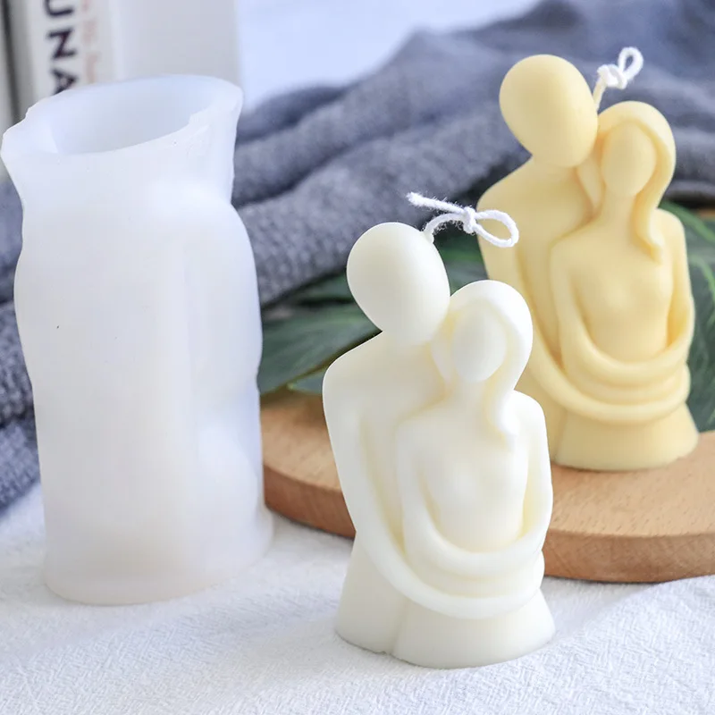 

3D Large Romantic Couple Portrait Lovers Silicone Mold DIY Wedding Artistic Aromatherapy Wax Soap Home Decor Plaster Resin Mould