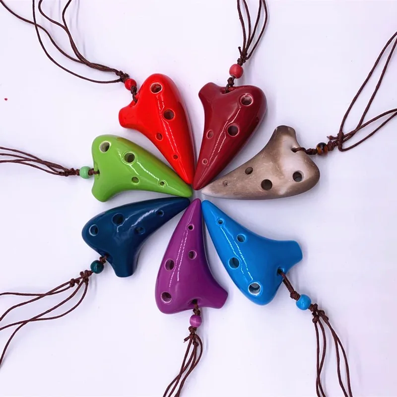 Flute Instrument Small Ocarina Instrument Portable Add Fun Universal Music Beginner 6 Hole Ocarina