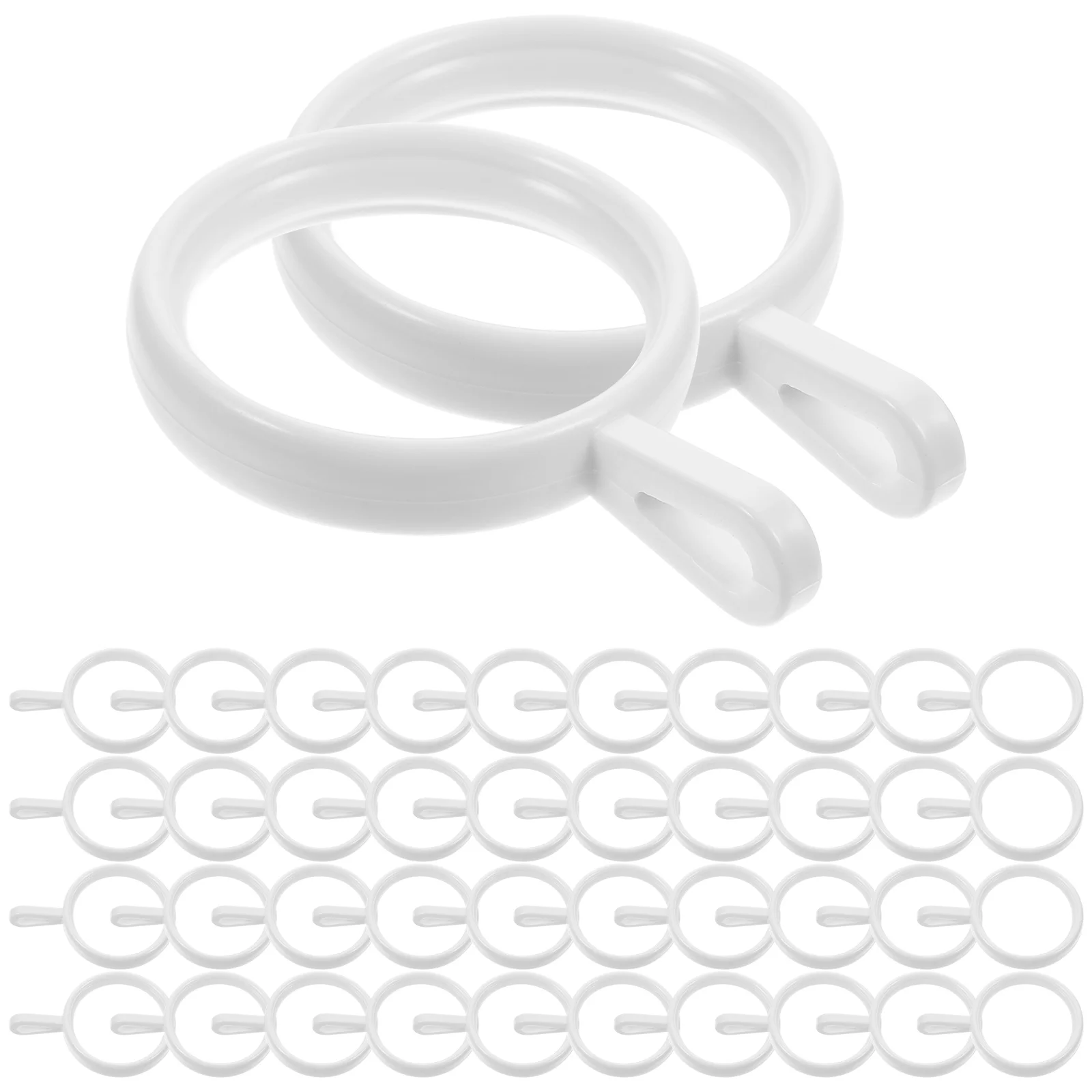 

190 Pcs Curtain Fixing Ring Roman Rod Hook Thickened Buckle Silent Shower Accessories Eyelet Rings Decorative Hanging For