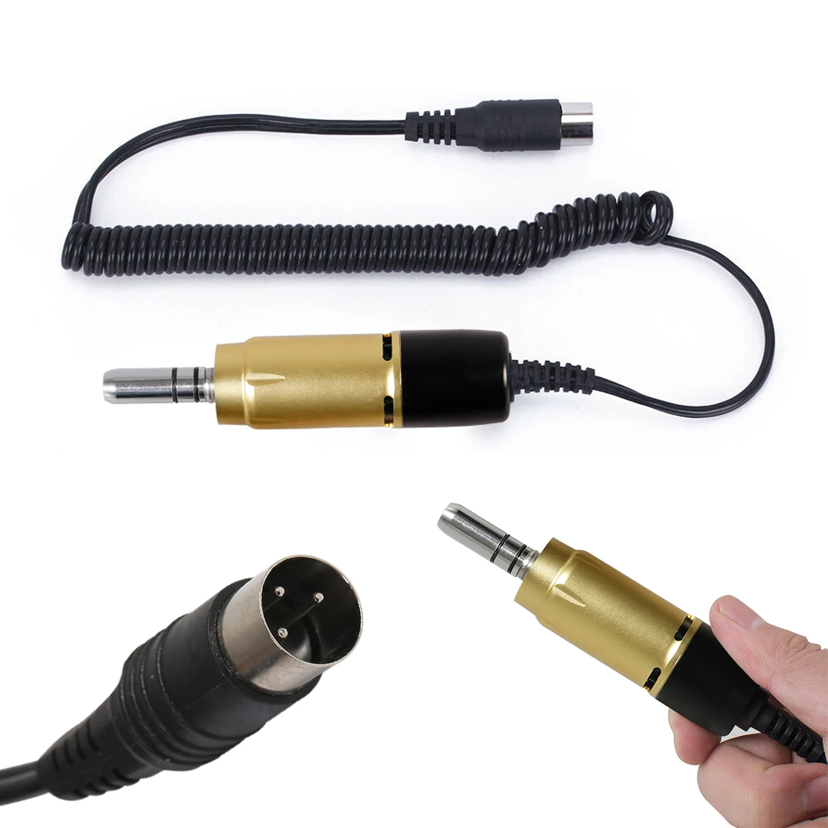 

1-5Pcs Dental Lab Marathon Electric Micromotor E-type Connection Handpiece 35K Rpm Polishing Motor Gold