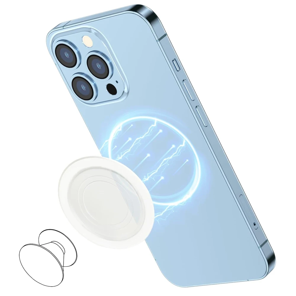 

Popped Magnetic Base Plate Compatible with MagSafe Phone Grip Sockets Magnetic Expanding Phone Stand Finger Holder For iPhone 15