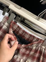 High Waist Plaid Cake ort Skirt for plus Size Women Spring Summer New Sle f Body Skirt with Lace Hemline College Sle - Image 5