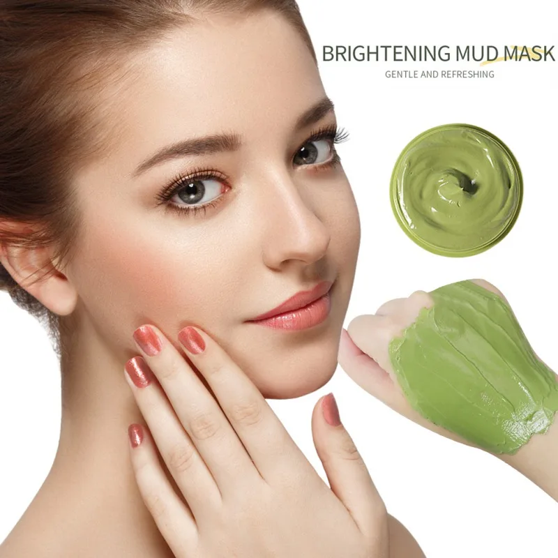 

100g Green Tea Mud Clay Mask Smooth Firming Brighten Moisturizing Oil Control Acne Treatment Hydrates Skin Care