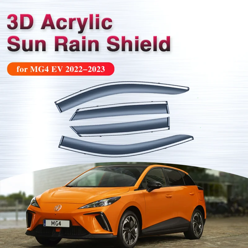 4 Pcs Car Window Visor Rain Protector Window Sun Rain Visor for MG4 4 EV Mulan EH32 Deflectors Auto Accessories