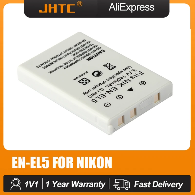 DSTE® vervangende batterij en DC12E reislader Compatible voor Nikon EN