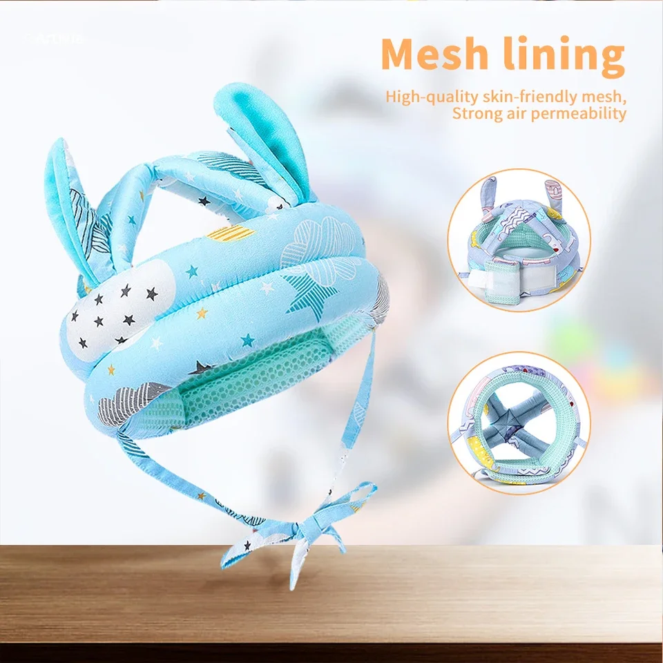 Baby Safety Helmet Head Protection Hat Toddler Anti-fall Pad Children Learn To Walk Crash Cap Adjustable Protective Headgear baby hat head protection headgear kids safety helmet