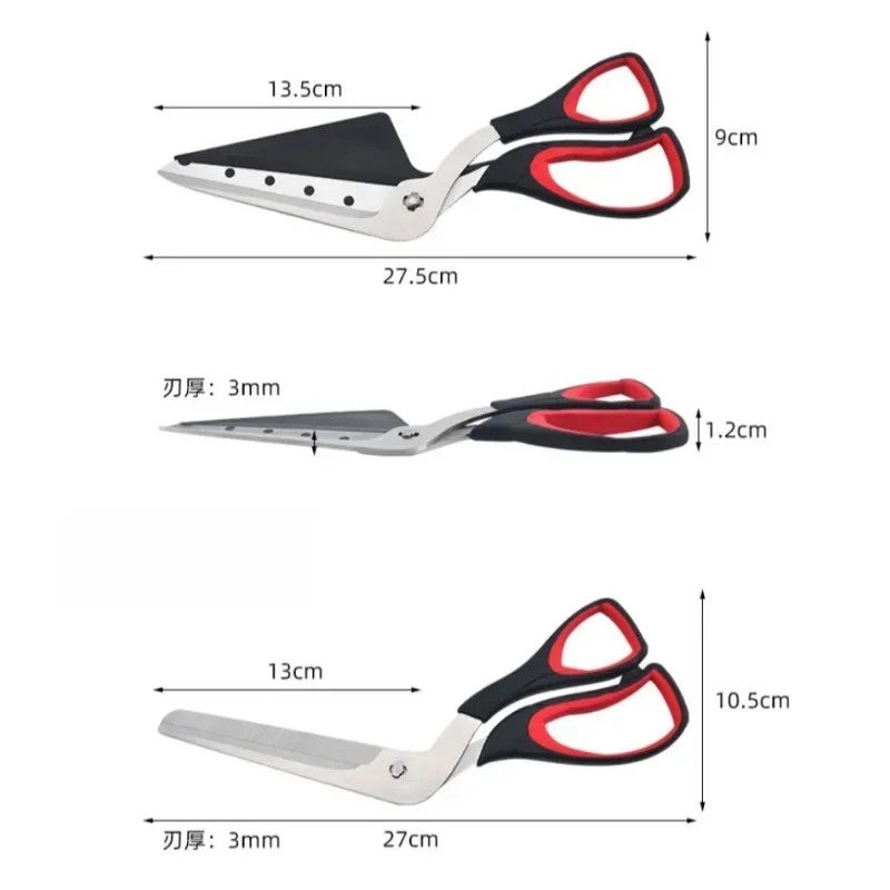 Stainless Steel Blade Pizza Knife Multifunctional Pizza Cutter Detachable Sharp Scissors Easy Cutting Spatula Slicer Tools