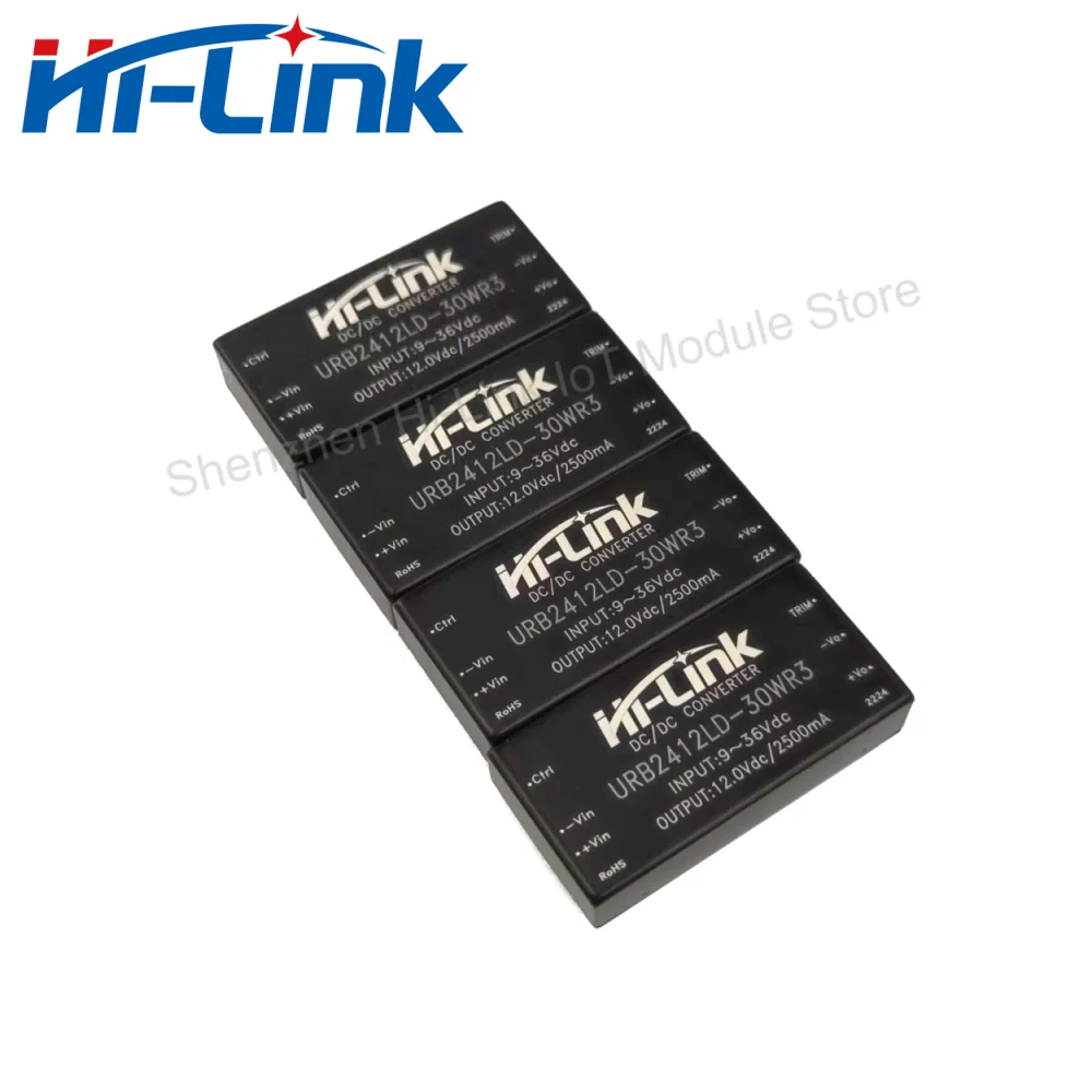 DCDC URB2412LD-30WR3 24V to 12V 30W 2500mA Power Module Input Undervoltage Short Circuit Protection Isolation