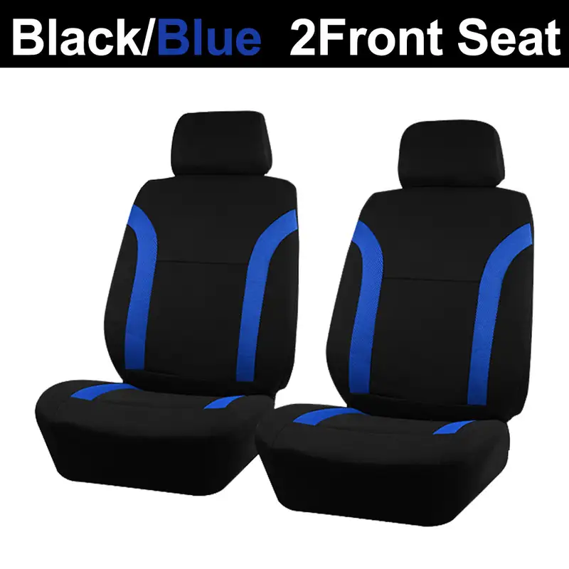 AUTO PLUS Sports Universal Polyester Car Seat Cover Set Fit Most Car Plain Fabric Bicolor Stylish Car Accessories Seat Protector - Image 29
