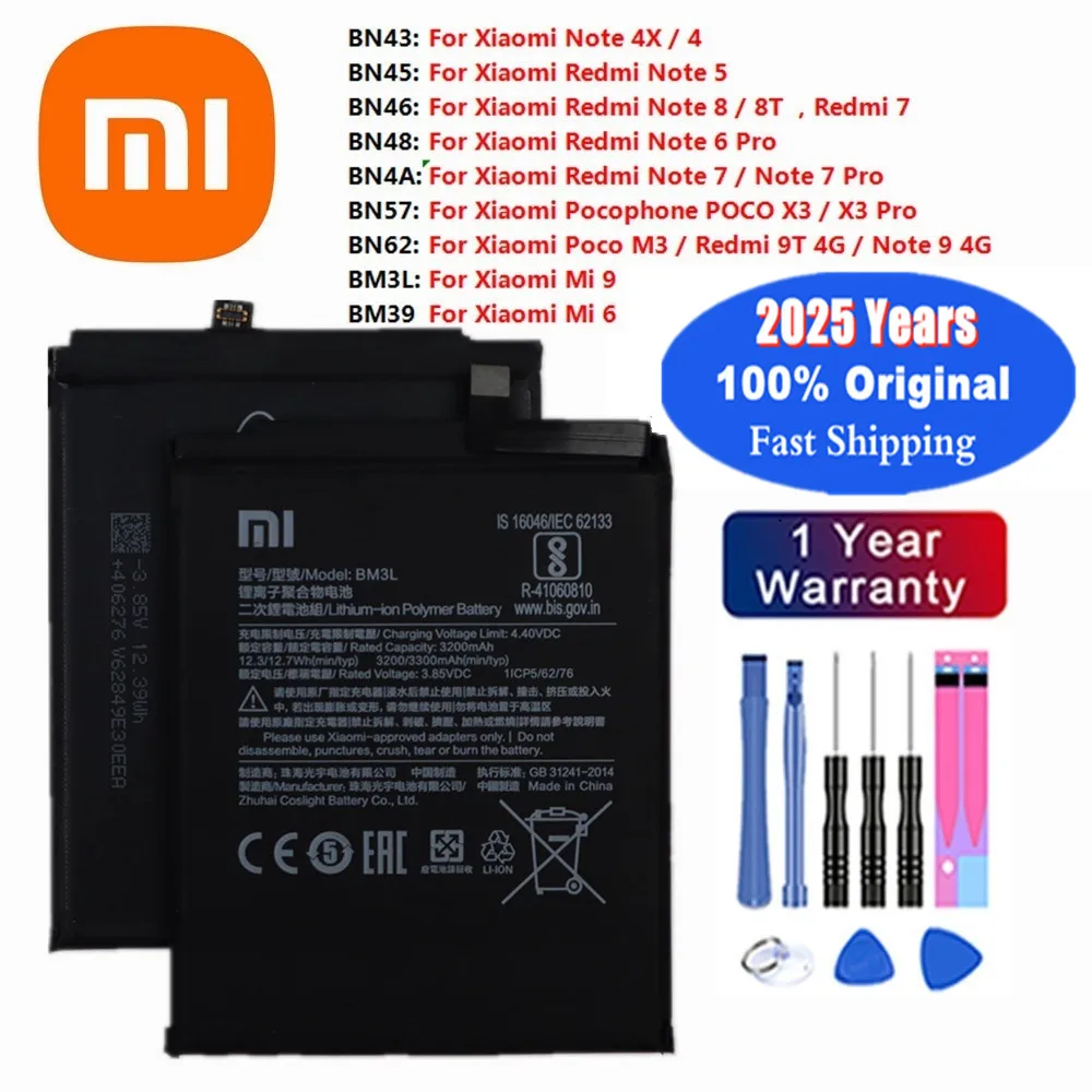 2025 سنة Mi البطارية الأصلية ل Xiaomi Redmi ملاحظة 4X 8T