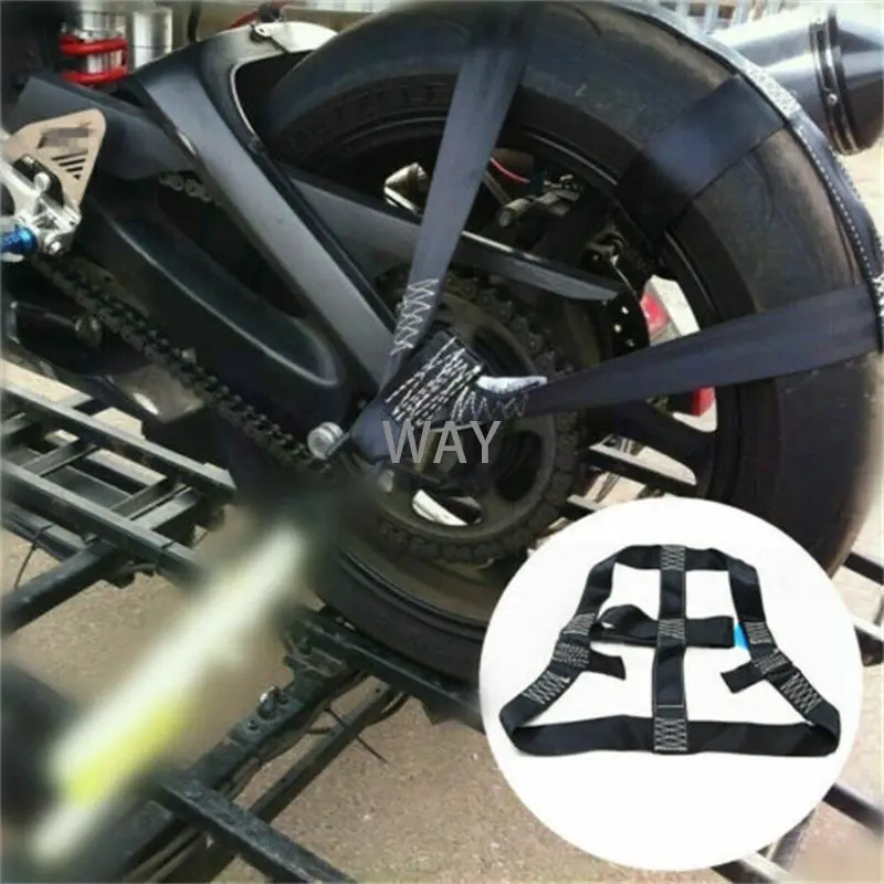 Motorcycle Electric Vehicle Binding Strap Fastening Tire Bundle Rear Wheel Strap Motorcycle Tire Foldable For Easy Storage