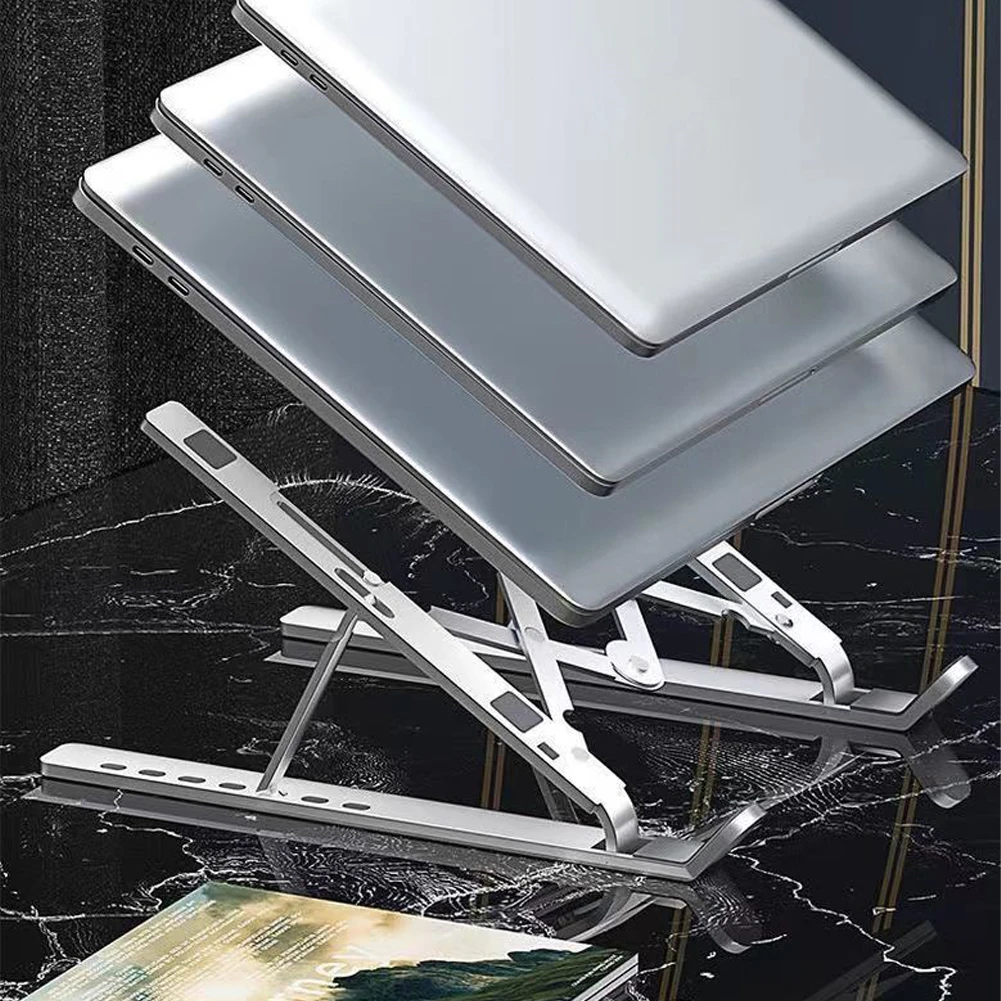 알루미늄 합금 노트북 스탠드 열 방출 사무실 및 게임용 조정 가능한 다기능 노트북 홀더