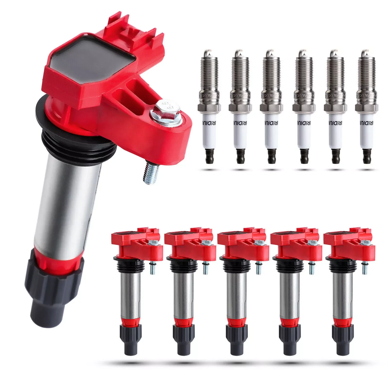 Carbole 6X 12632479 D515C Ignition Coil + 6X 41-109 Spark Plug For GMC Chevrolet US