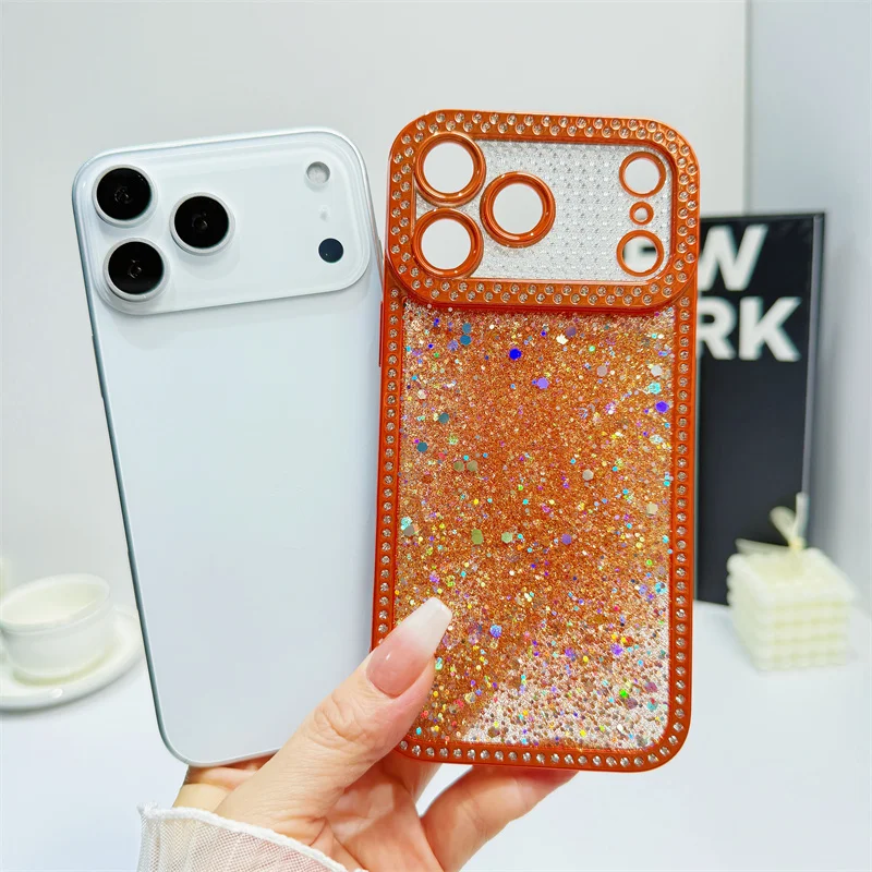 Sparkling Diamond Glitter Sequin Bling Phone Case - Shockproof Air Soft Silicone Duo Cover