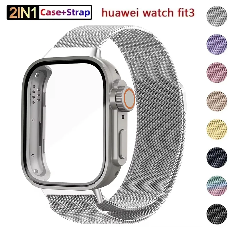 Elegant Milanese Loop Bracelet with Screen Protector
