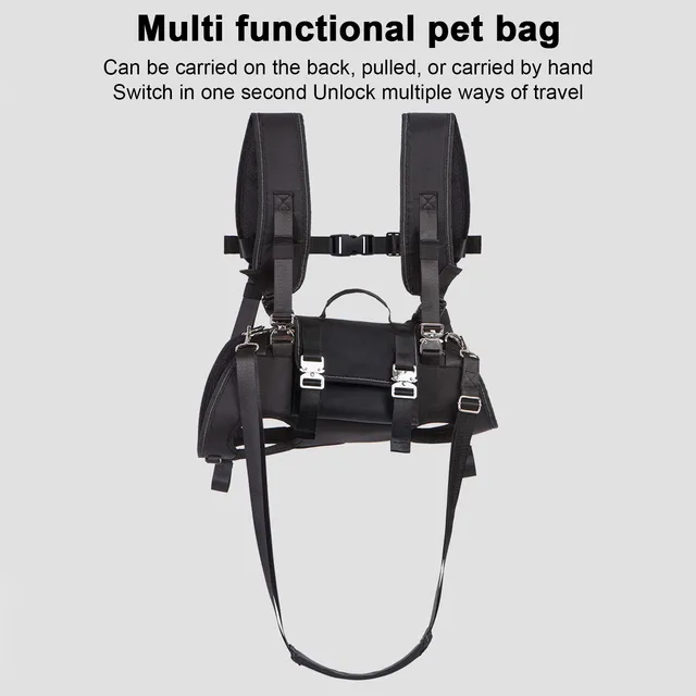 Dog Backpack Carrier - Spine-Friendly For Midium To Large Dogs,Horizontal Design Dog Carrier Adjustable Back Straps For Outdoor 2