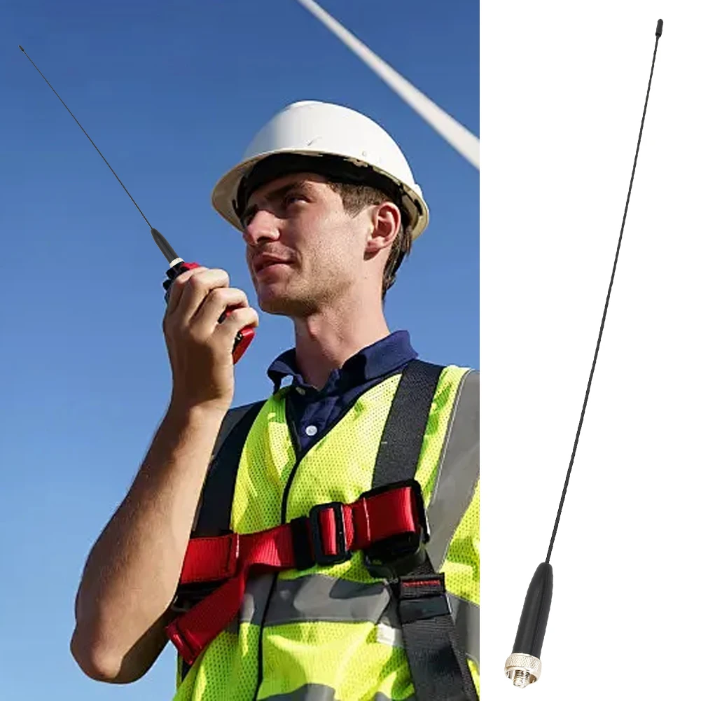 RH771S 144/430MHz 듀얼 밴드 UHF VHF 티타늄 합금 휘프 2.15/3.4dB 고이득 휴대용 무전기 안테나 SMA-여성형