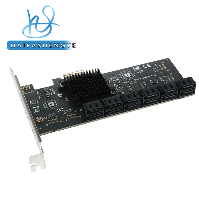 PCIe SATA Expansion Card SA3112J PCIE Adapter 2/6/12/16/20 Port PCI-Express X1 to SATA 3.0 Expansion Card 6Gbps High Speed Add On Card w/ PCI-E X4 X8 X16