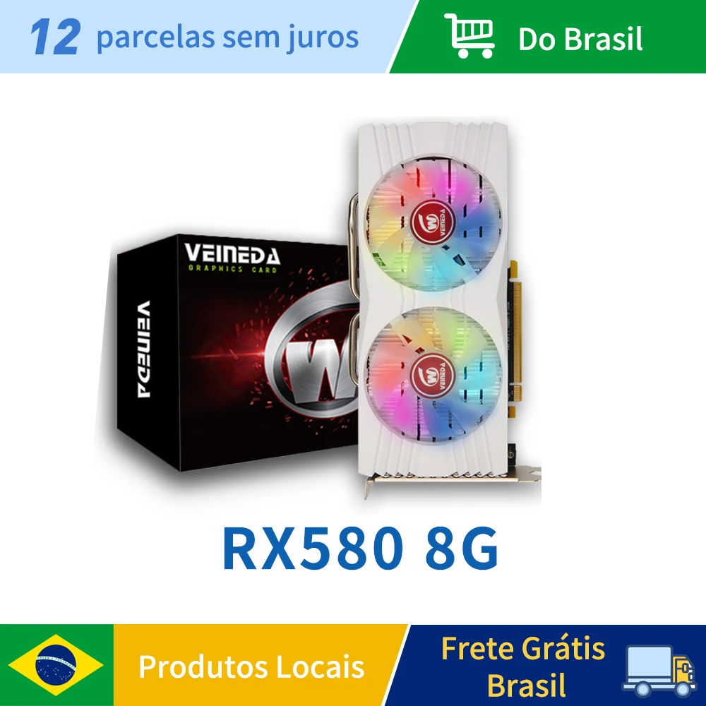 

Игровые видеокарты Veineda rx 580, 8 ГБ, 2048SP, 8 Гб