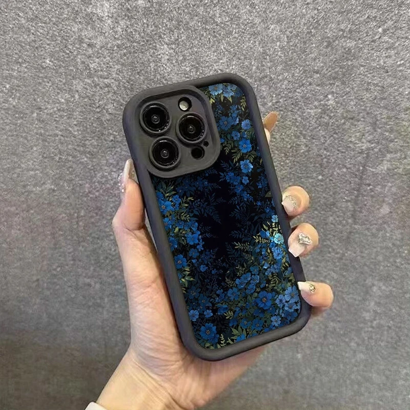 16E Full Screen of Flowers Pattern Phone Case For iPhone 11 12 13 14 15 16 17 Pro Max Air Plus Shockproof Soft TPU Cover Case 3