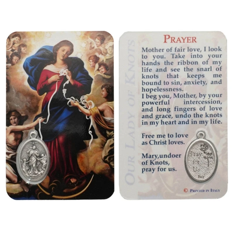 Christian Character Card Double Side Figure Card Embossed Italian Culture Cards R7UB