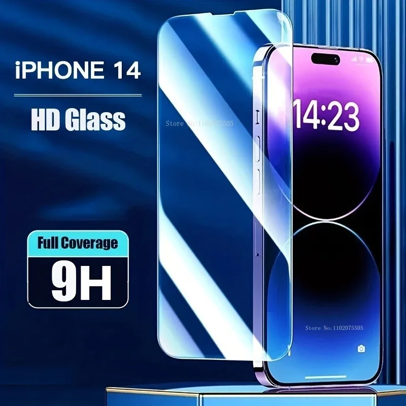

2 шт. закаленное стекло для IPhone 11 Pro Max 12 13 Mini 14 Pro Защитная пленка для экрана для IPhone 15 8 7Plus XR XS Max стекло