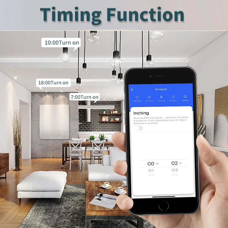Wireless Light Switch Wifi RF 433MHz Smart Switch Tuya Smart Life Alexa Google Alice Voice Control Remote Wireless Wall Panel Module for Led Lighting