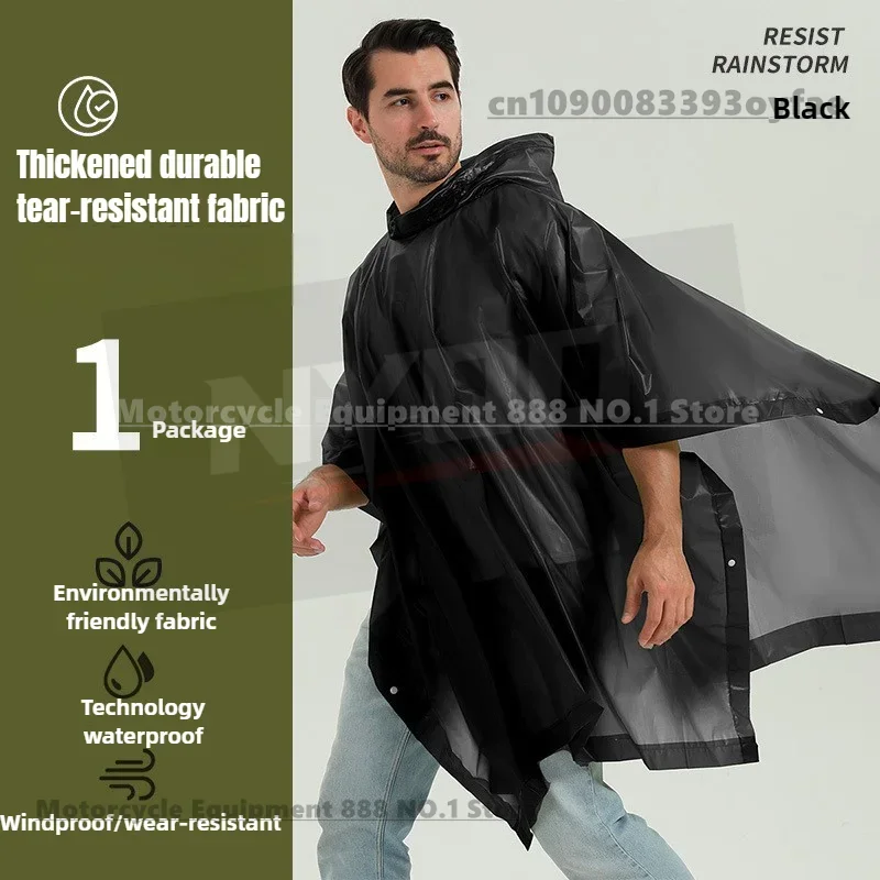 Raincoat EVA Adult Thickened Long Motorcycle Riding Raincoat Full Body Rainstorm Cloak Outdoor Hiking Equipment