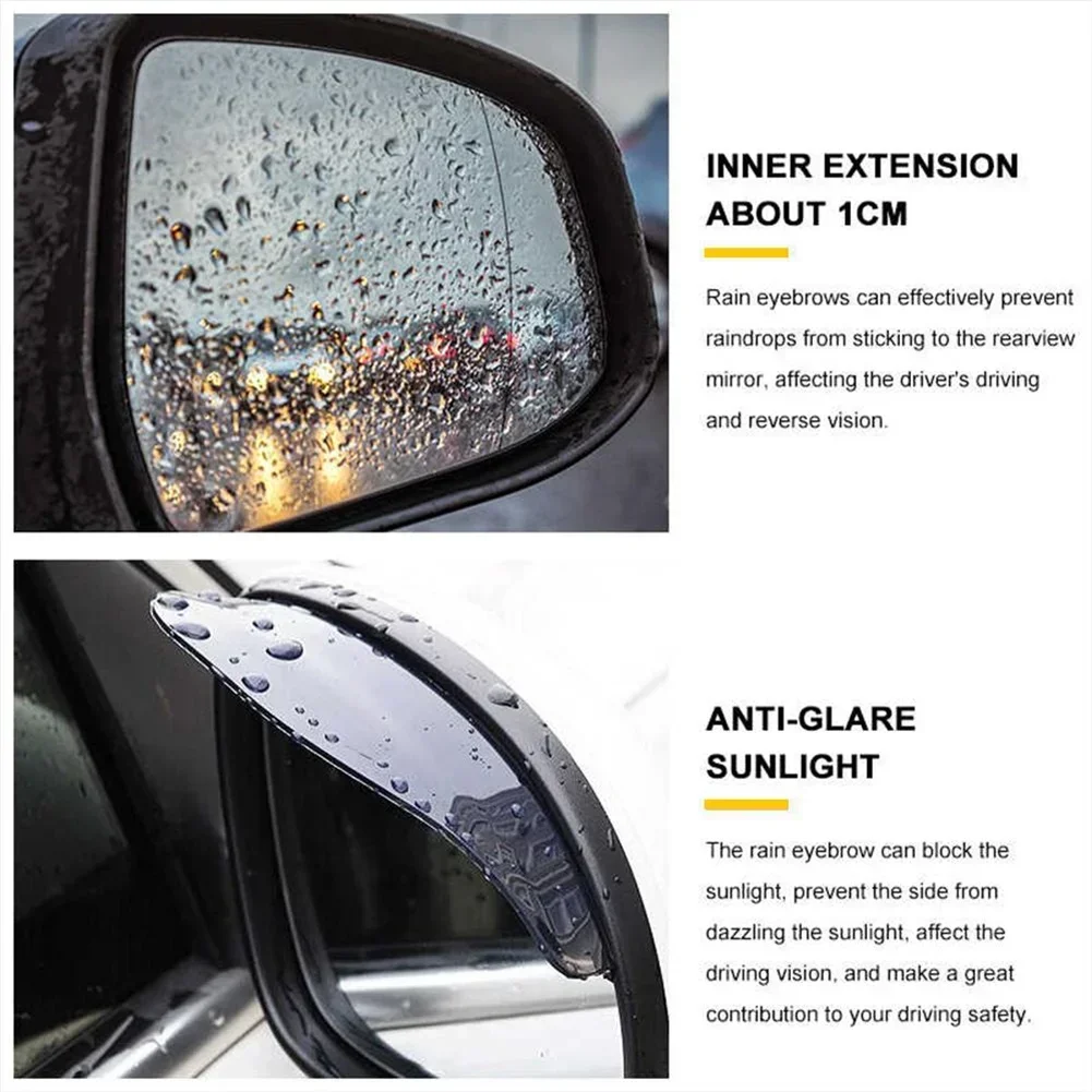 Rearview Mirror Rain Shield 2pcs Rear View Side Mirror Rain Board Eyebrow Guard Sun Visor Shade Shield Car Exterior Accessories Car Styling