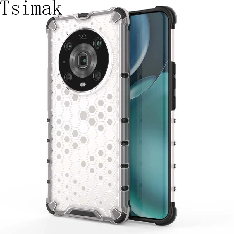 Shockproof Case for Huawei Honor Magic 5 Lite 5G Cover Transparent  Honeycomb Clear Shell For Honor Magic4 Lite 3 Pro Plus Funda - AliExpress