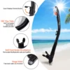 Dry Snorkel Set, Pano 3 Window Snorkel Mask, Anti-Fog Scuba Diving Goggle and Snorkel, Adult Snorkeling Swim Mask with  PC  Lens 6